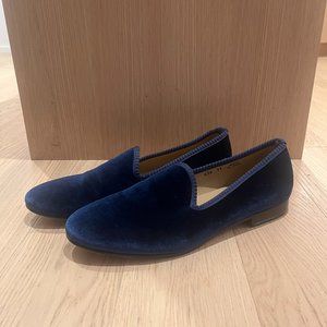 Men's Navy Velvet Slipper II